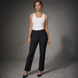 Amanda + Chelsea Women's Charcoal Gray Textured Dress Pants Size 6